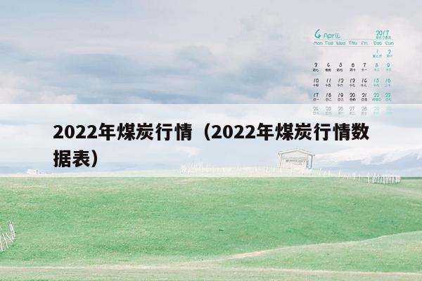 2022年煤炭行情（2022年煤炭行情数据表）