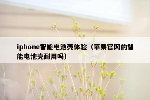 iphone智能电池壳体验（苹果官网的智能电池壳耐用吗）