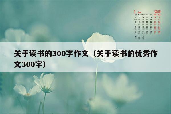 关于读书的300字作文（关于读书的优秀作文300字）