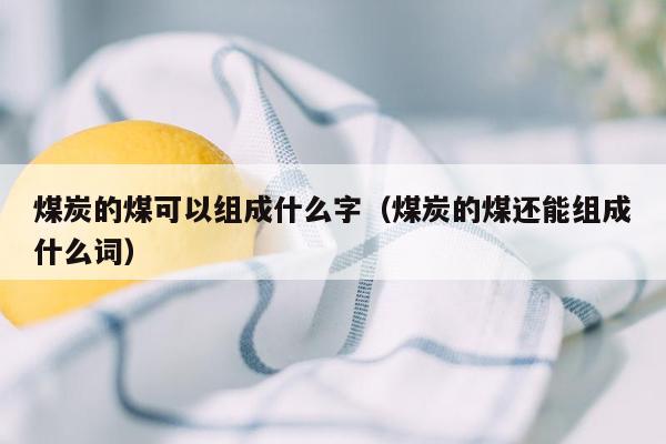 煤炭的煤可以组成什么字（煤炭的煤还能组成什么词）