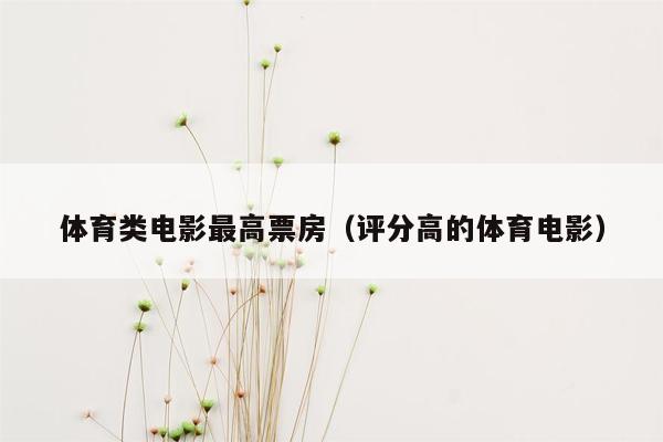 体育类电影最高票房（评分高的体育电影）