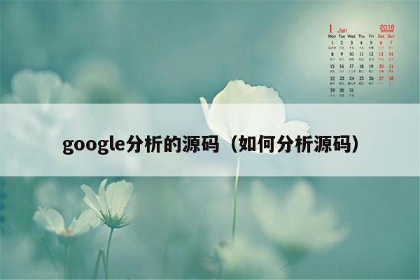 google分析的源码（如何分析源码）