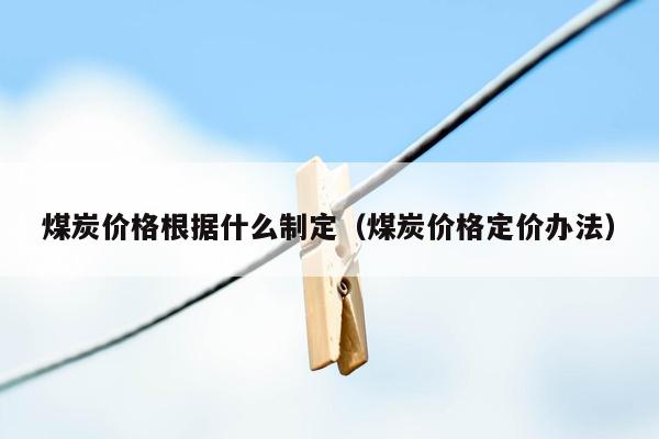 煤炭价格根据什么制定（煤炭价格定价办法）