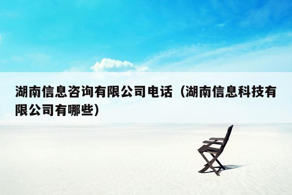 湖南信息咨询有限公司电话（湖南信息科技有限公司有哪些）