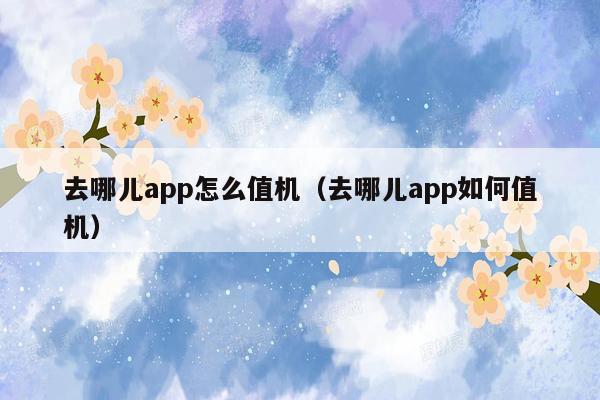 去哪儿app怎么值机（去哪儿app如何值机）