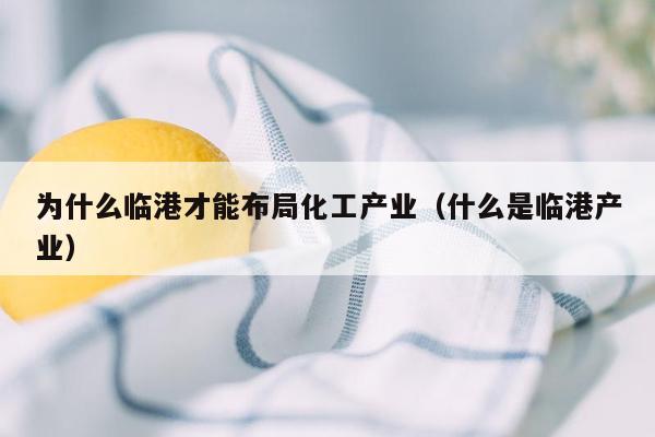 为什么临港才能布局化工产业（什么是临港产业）