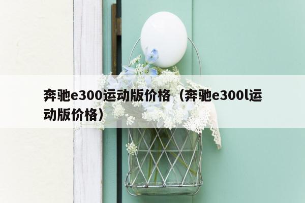 奔驰e300运动版价格（奔驰e300l运动版价格）