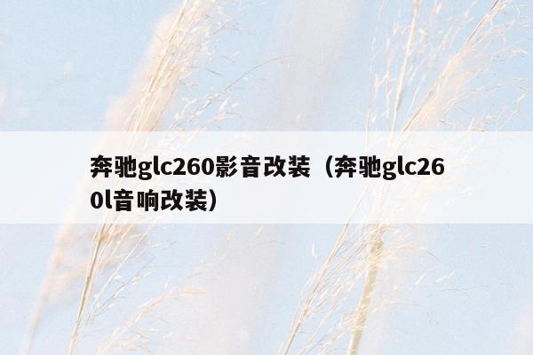 奔驰glc260影音改装（奔驰glc260l音响改装）