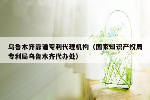 乌鲁木齐靠谱专利代理机构（国家知识产权局专利局乌鲁木齐代办处）