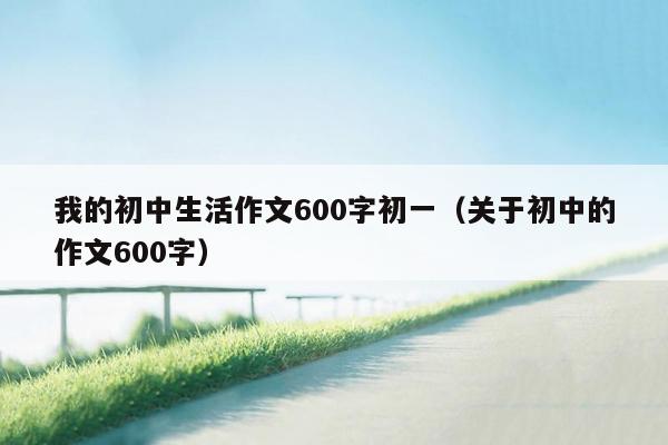 我的初中生活作文600字初一（关于初中的作文600字）