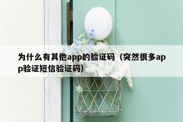 为什么有其他app的验证码（突然很多app验证短信验证码）